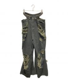ALTNA（オルトナ）の古着「BORO CUT-OUT BUGGY DENIM」｜ブラック