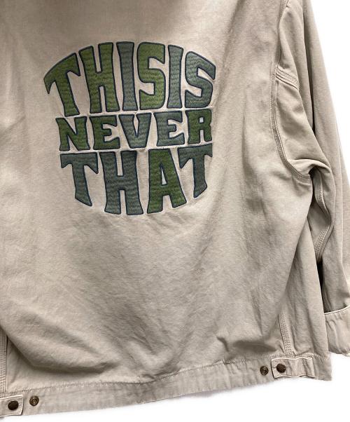thisisneverthat（ディスイズネバーザット）thisisneverthat (ディスイズネバーザット) ウォッシュドカーペンタージャケット ベージュ サイズ:サイズ Ｌの古着・服飾アイテム