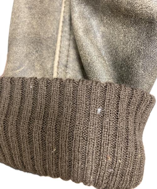HOUSTON（ヒューストン）HOUSTON (ヒューストン) MA-1レザージャケット ブラウン サイズ:SIZE 38（約Mサイズ相当）の古着・服飾アイテム