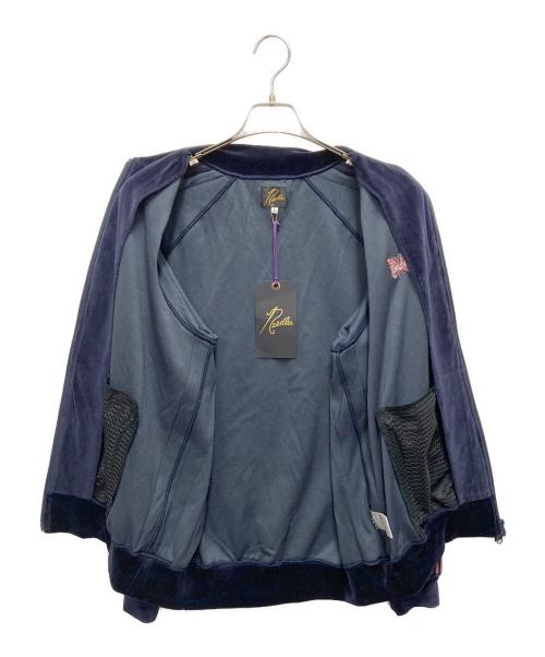 Needles（ニードルズ）Needles (ニードルズ) ベロア リブカラートラックジャケット　TY358 ネイビー×ピンク サイズ:SIZE Lの古着・服飾アイテム