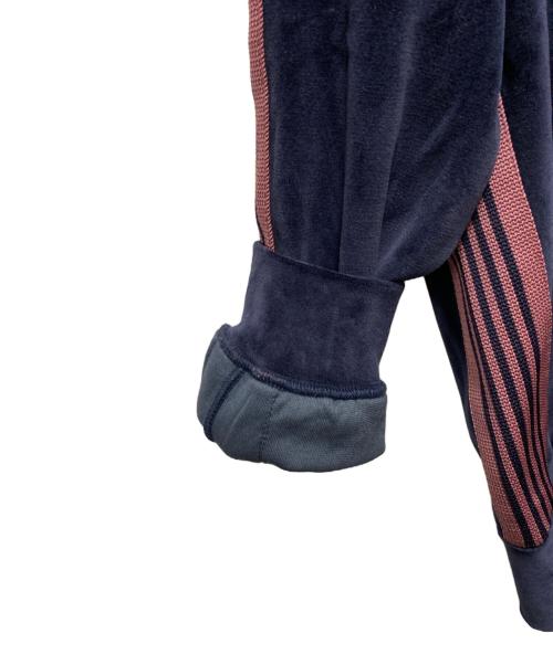 Needles（ニードルズ）Needles (ニードルズ) ベロア リブカラートラックジャケット　TY358 ネイビー×ピンク サイズ:SIZE Lの古着・服飾アイテム