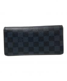 LOUIS VUITTON（ルイ ヴィトン）の古着「長財布　ダミエ・グラフィット　ポルトフォイユ ブラザ」｜ブラック