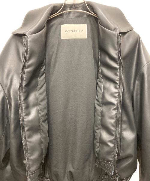 WE RTHY（ワーシー）WE RTHY (ワーシー) フェイクレザーブルゾン ブラック サイズ:サイズ Freeの古着・服飾アイテム