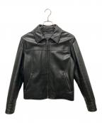 COACHコーチ）の古着「シングルライダースジャケット　F85841」｜ブラック