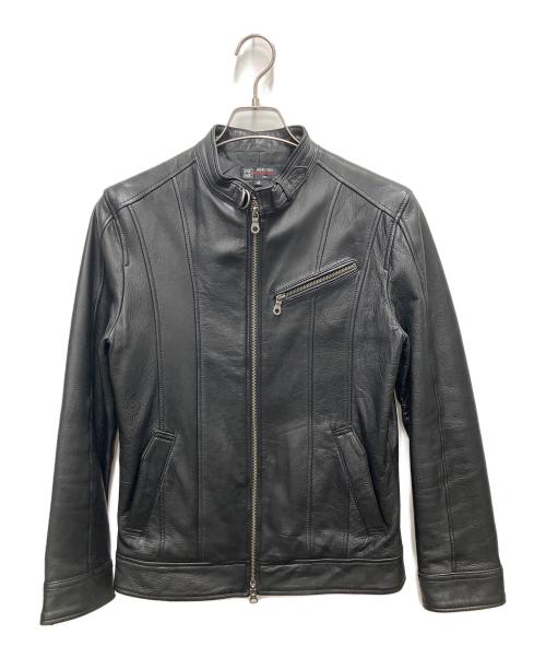 MICHEL KLEIN HOMME（ミッシェルクラン オム）MICHEL KLEIN HOMME (ミッシェルクラン オム) シングルライダースジャケット ブラック サイズ:サイズ 46の古着・服飾アイテム