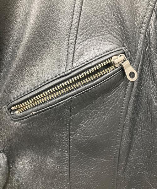 MICHEL KLEIN HOMME（ミッシェルクラン オム）MICHEL KLEIN HOMME (ミッシェルクラン オム) シングルライダースジャケット ブラック サイズ:サイズ 46の古着・服飾アイテム