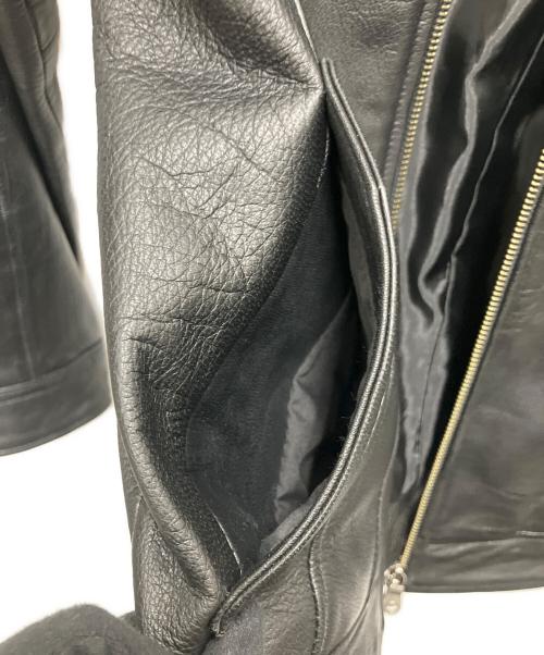 MICHEL KLEIN HOMME（ミッシェルクラン オム）MICHEL KLEIN HOMME (ミッシェルクラン オム) シングルライダースジャケット ブラック サイズ:サイズ 46の古着・服飾アイテム