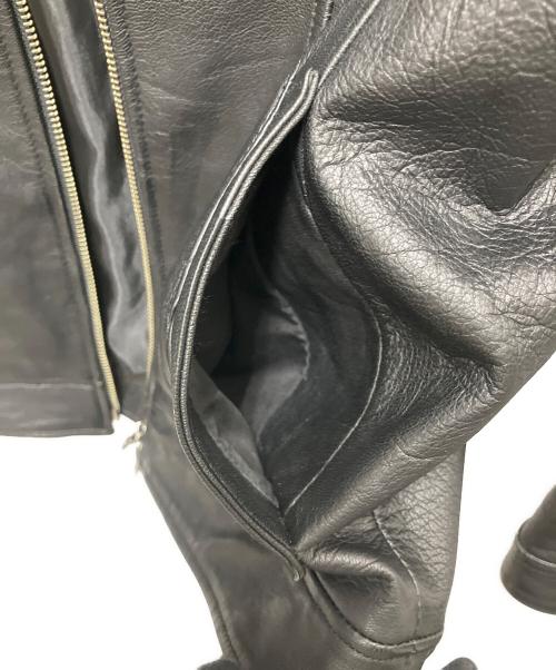 MICHEL KLEIN HOMME（ミッシェルクラン オム）MICHEL KLEIN HOMME (ミッシェルクラン オム) シングルライダースジャケット ブラック サイズ:サイズ 46の古着・服飾アイテム
