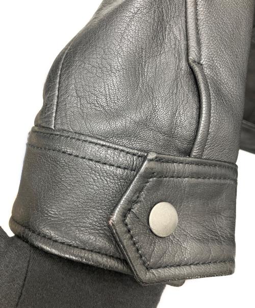 MICHEL KLEIN HOMME（ミッシェルクラン オム）MICHEL KLEIN HOMME (ミッシェルクラン オム) シングルライダースジャケット ブラック サイズ:サイズ 46の古着・服飾アイテム