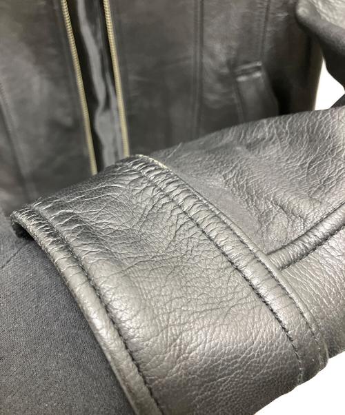 MICHEL KLEIN HOMME（ミッシェルクラン オム）MICHEL KLEIN HOMME (ミッシェルクラン オム) シングルライダースジャケット ブラック サイズ:サイズ 46の古着・服飾アイテム