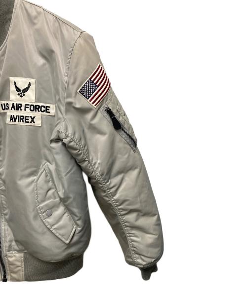 AVIREX（アヴィレックス）AVIREX (アヴィレックス) フライトジャケット ライトグレー サイズ:SIZE XLの古着・服飾アイテム