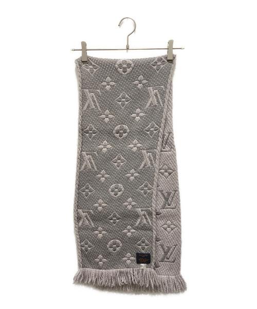 LOUIS VUITTON（ルイ ヴィトン）LOUIS VUITTON (ルイ ヴィトン) マフラー　モノグラム　エシャルプ・ロゴマニア パープルの古着・服飾アイテム
