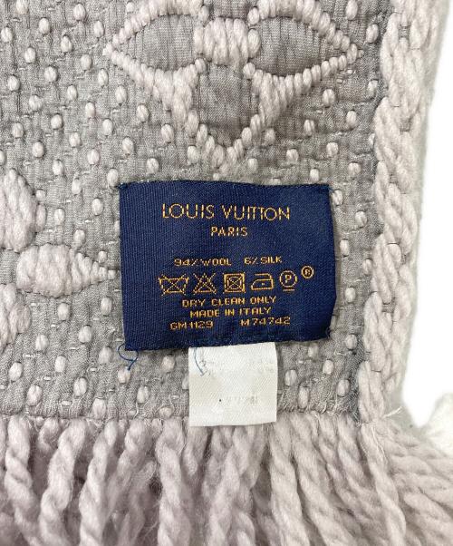 LOUIS VUITTON（ルイ ヴィトン）LOUIS VUITTON (ルイ ヴィトン) マフラー　モノグラム　エシャルプ・ロゴマニア パープルの古着・服飾アイテム