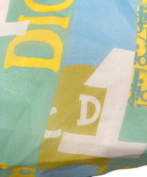 Christian Dior（クリスチャン ディオール）Christian Dior (クリスチャン ディオール) シルクスカーフ ブルー×イエローの古着・服飾アイテム