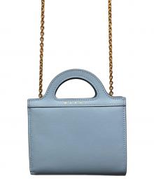 MARNI（マルニ）の古着「レザーチェーンショルダーウォレット」｜ブルー