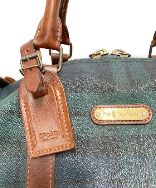 POLO RALPH LAUREN（ポロ・ラルフローレン）POLO RALPH LAUREN (ポロ・ラルフローレン) 2WAYボストンバッグ ブルー×グリーンの古着・服飾アイテム