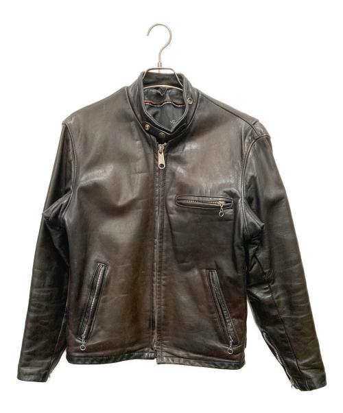 Schott（ショット）Schott (ショット) シングルライダースジャケット　641 ブラウン サイズ:SIZE 38の古着・服飾アイテム