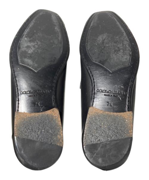 DOLCE & GABBANA（ドルチェ＆ガッバーナ）DOLCE & GABBANA (ドルチェ＆ガッバーナ) ビットローファー ブラック サイズ:SIZE 7 1/2（約26.5cm相当）の古着・服飾アイテム