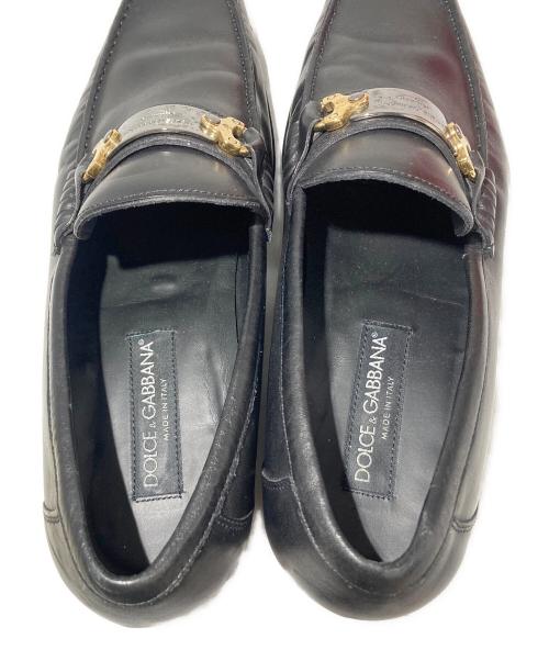 DOLCE & GABBANA（ドルチェ＆ガッバーナ）DOLCE & GABBANA (ドルチェ＆ガッバーナ) ビットローファー ブラック サイズ:SIZE 7 1/2（約26.5cm相当）の古着・服飾アイテム