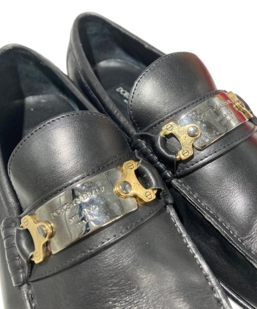 DOLCE & GABBANA（ドルチェ＆ガッバーナ）DOLCE & GABBANA (ドルチェ＆ガッバーナ) ビットローファー ブラック サイズ:SIZE 7 1/2（約26.5cm相当）の古着・服飾アイテム