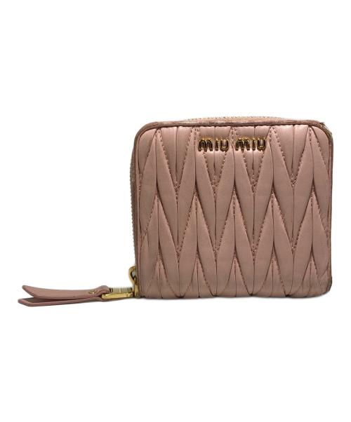MIU MIU（ミュウミュウ）MIU MIU (ミュウミュウ) 2つ折り財布　5ML522 ピンクの古着・服飾アイテム