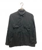 COMOLIコモリ）の古着「ベタシャンCPOシャツ」｜ブラック
