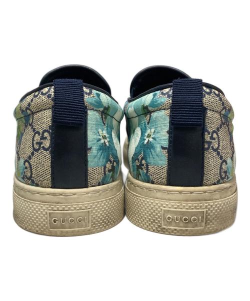 GUCCI（グッチ）GUCCI (グッチ) ブルームス/フローラルスリッポンシューズ ブルー サイズ:SIZE 25cm(本体表記7）の古着・服飾アイテム