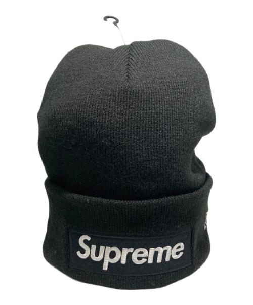 SUPREME（シュプリーム）SUPREME (シュプリーム) New Era (ニューエラ) ボックスロゴニット帽 ブラックの古着・服飾アイテム