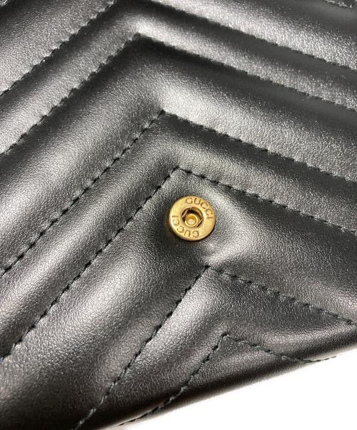 GUCCI（グッチ）GUCCI (グッチ) チェーンショルダーバッグ　GGマーモント ブラックの古着・服飾アイテム