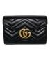 GUCCI（グッチ）の古着「チェーンショルダーバッグ　GGマーモント」｜ブラック