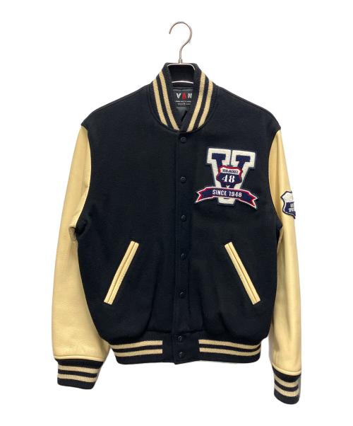 VAN JAC（ヴァン・ヂャケット）VAN JAC (ヴァン・ヂャケット) スタジャン ブラック×アイボリー サイズ:SIZE Mの古着・服飾アイテム