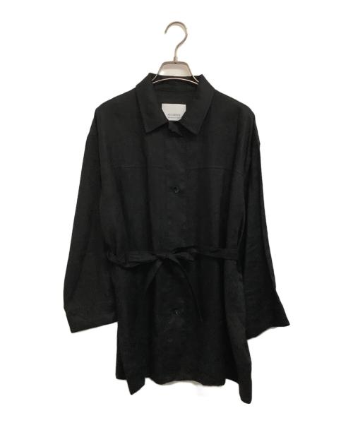 STUDIOUS（ステュディオス）STUDIOUS (ステュディオス) リネンテーパードブルゾンジャケット ブラック サイズ:FREEの古着・服飾アイテム