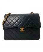 CHANELシャネル）の古着「ダブルフラップマトラッセ」｜ブラック