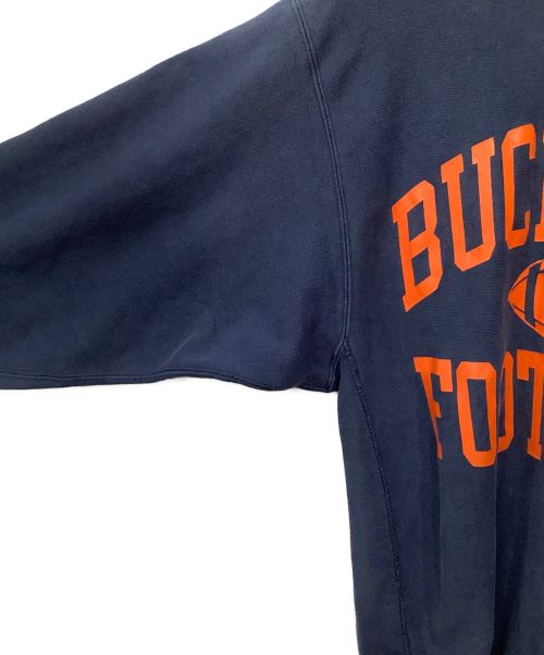 Champion（チャンピオン）Champion (チャンピオン) プリントスウェット ネイビー×オレンジ サイズ:X-LARGEの古着・服飾アイテム