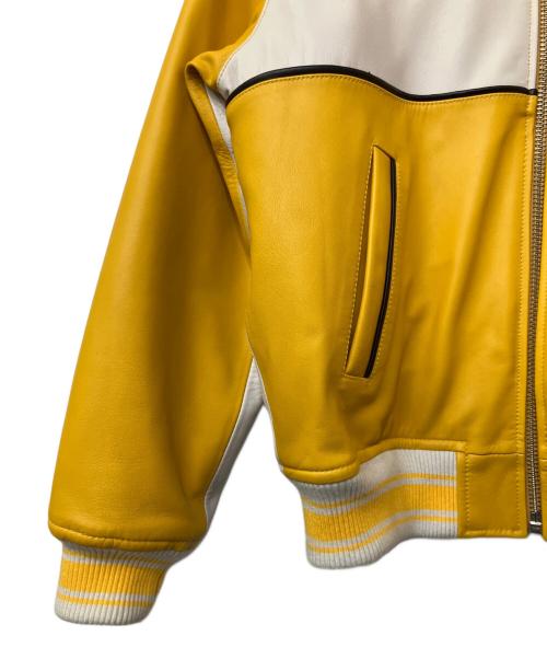 AMERICAN CLASSICS BY AVIREX LTD（アヴィレックス）AMERICAN CLASSICS BY AVIREX LTD (アヴィレックス) ヴァーシティ ジャケット アヴィエーターズ イエロー×ホワイト サイズ:Mの古着・服飾アイテム