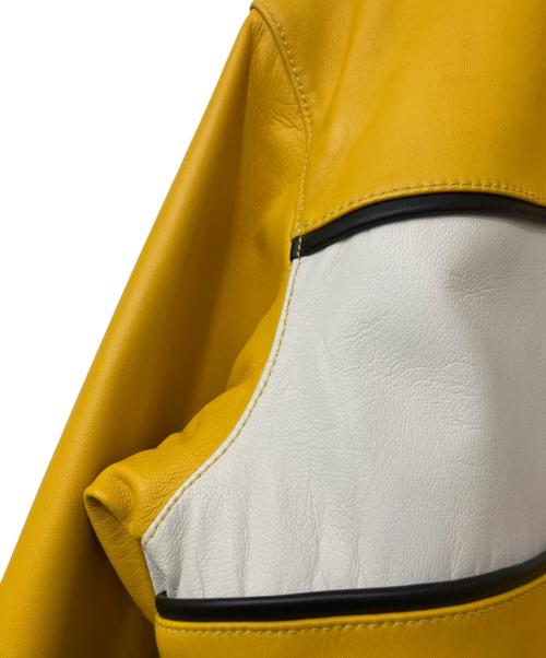 AMERICAN CLASSICS BY AVIREX LTD（アヴィレックス）AMERICAN CLASSICS BY AVIREX LTD (アヴィレックス) ヴァーシティ ジャケット アヴィエーターズ イエロー×ホワイト サイズ:Mの古着・服飾アイテム