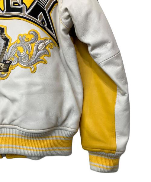 AMERICAN CLASSICS BY AVIREX LTD（アヴィレックス）AMERICAN CLASSICS BY AVIREX LTD (アヴィレックス) ヴァーシティ ジャケット アヴィエーターズ イエロー×ホワイト サイズ:Mの古着・服飾アイテム