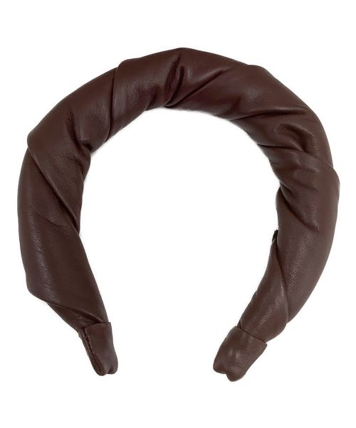 FUMIE=TANAKA（フミエタナカ）FUMIE=TANAKA (フミエタナカ) レザーカチューシャ ブラウンの古着・服飾アイテム