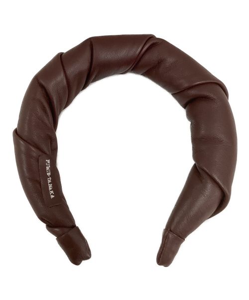 FUMIE=TANAKA（フミエタナカ）FUMIE=TANAKA (フミエタナカ) レザーカチューシャ ブラウンの古着・服飾アイテム