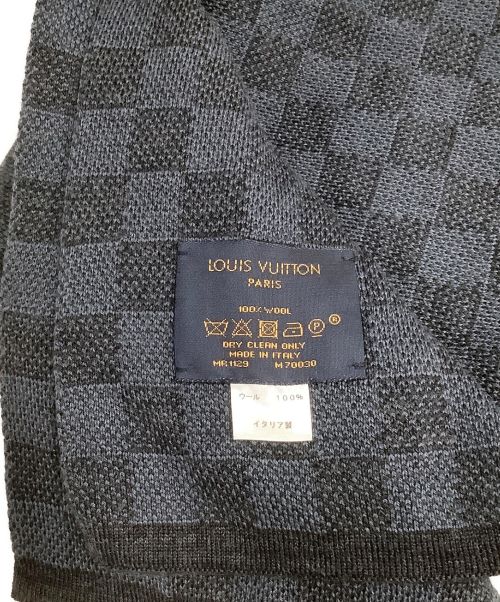 LOUIS VUITTON（ルイ ヴィトン）LOUIS VUITTON (ルイ ヴィトン) エシャルプ・プティ ダミエ　マフラー グレーの古着・服飾アイテム