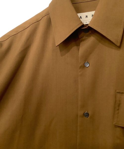 MARNI（マルニ）MARNI (マルニ) トロピカルウールミリタリーシャツ ブラウン サイズ:44の古着・服飾アイテム