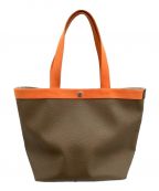 Herve Chapelierエルベシャプリエ）の古着「舟形レザートートバッグ」｜ブラウン