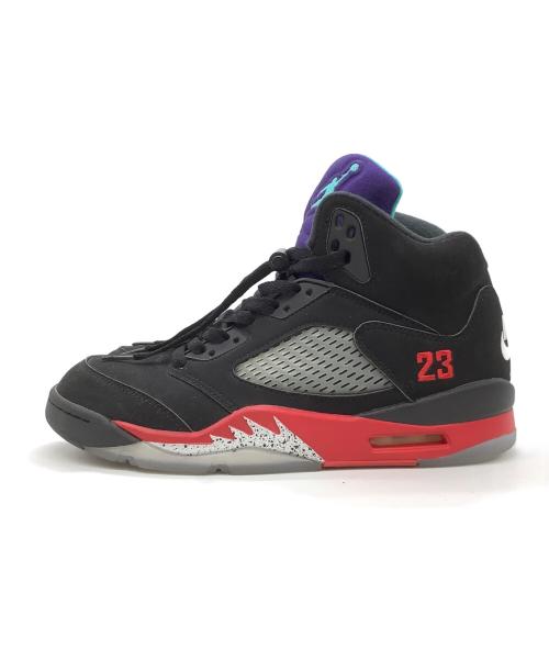 NIKE（ナイキ）NIKE (ナイキ) AIR JORDAN 5 ブラック×レッド×パープル サイズ:27の古着・服飾アイテム