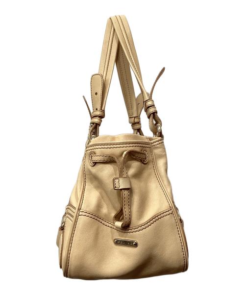 CELINE（セリーヌ）CELINE (セリーヌ) レザーハンドバッグ ベージュの古着・服飾アイテム
