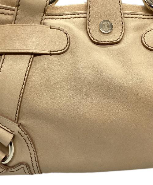 CELINE（セリーヌ）CELINE (セリーヌ) レザーハンドバッグ ベージュの古着・服飾アイテム