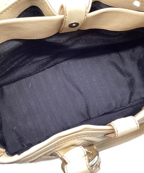CELINE（セリーヌ）CELINE (セリーヌ) レザーハンドバッグ ベージュの古着・服飾アイテム