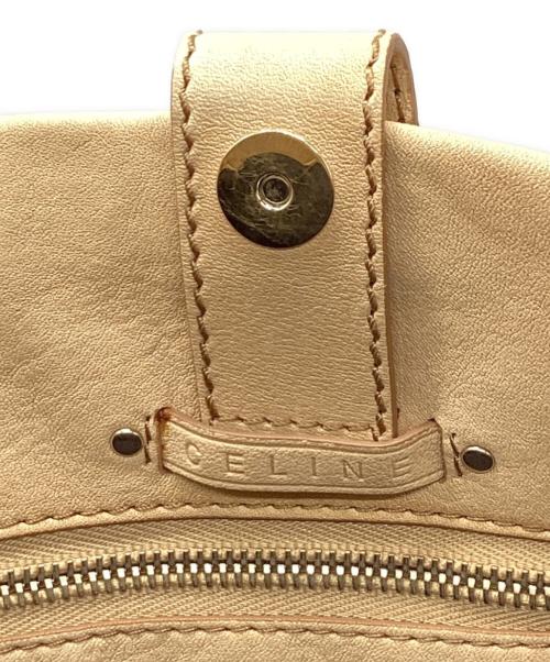 CELINE（セリーヌ）CELINE (セリーヌ) レザーハンドバッグ ベージュの古着・服飾アイテム