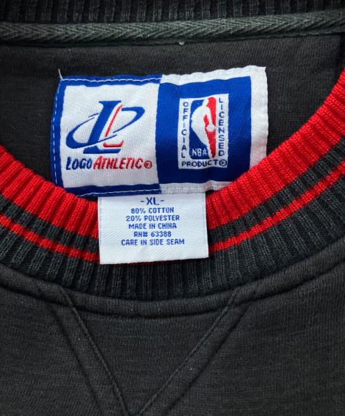 LOGOATHLETIC（ロゴアスレチック）LOGOATHLETIC (ロゴアスレチック) 90'sチームロゴ刺繍スウェット ブラック サイズ:XLの古着・服飾アイテム