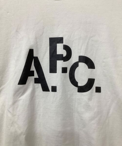 A.P.C.（アーペーセー）A.P.C. (アーペーセー) EDIFICE (エディフィス) 別注DECALEプリントTシャツ ホワイト サイズ:Sの古着・服飾アイテム