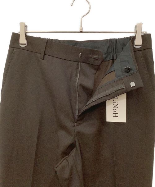 LiNoH（リノー）LiNoH (リノー) ウールギャバジンフレアパンツ ブラウン サイズ:2の古着・服飾アイテム